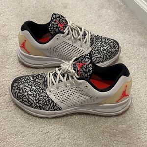 Jordan Men's Black and White Athletic Shoes